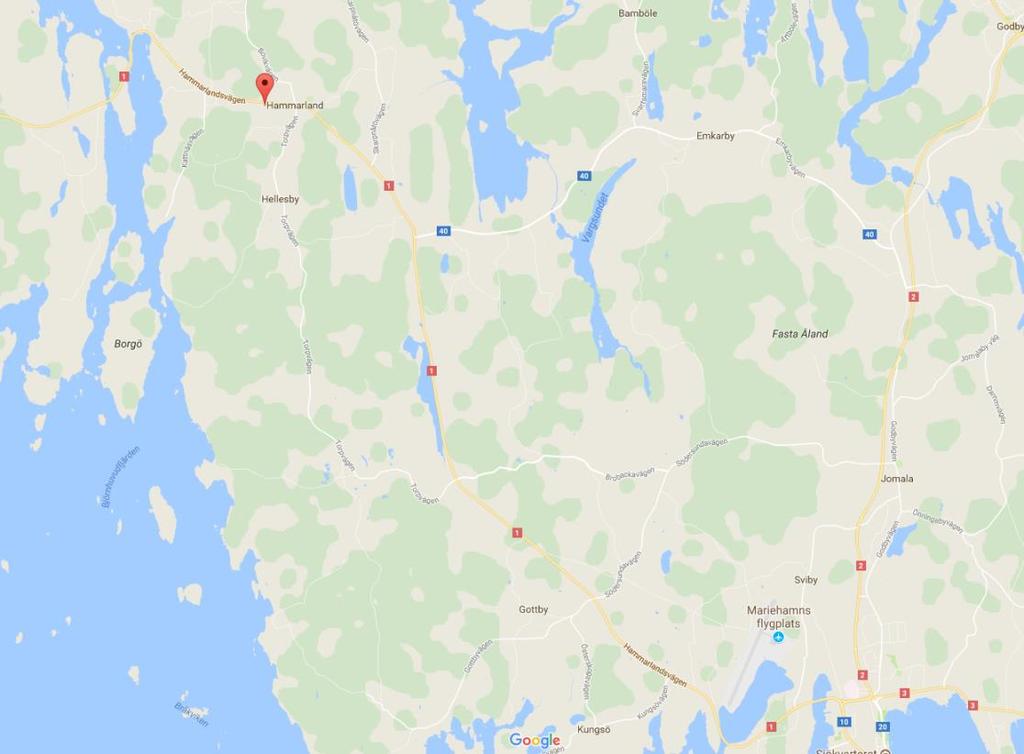 KARTA Vägbeskrivning från Rökerirondellen i Mariehamn Kör ut ur