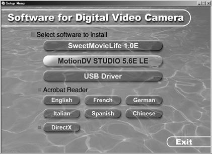 Installation af MotionDV STUDIO 5.6E LE MotionDV STUDIO giver en mere avanceret redigering end SweetMovieLife.