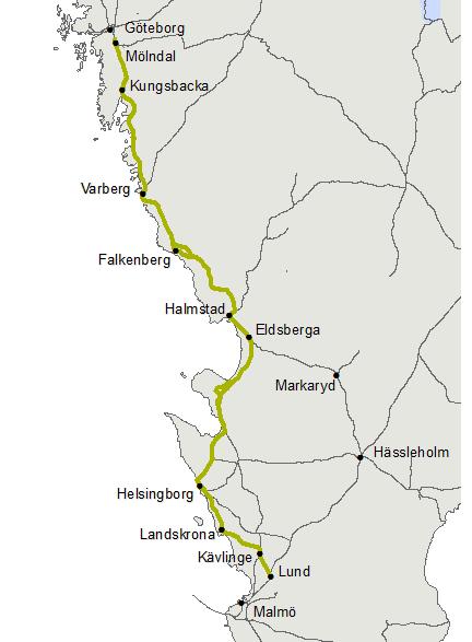 Namngivna investeringar i järnvägen Göteborg-Malmö Andra åtgärder