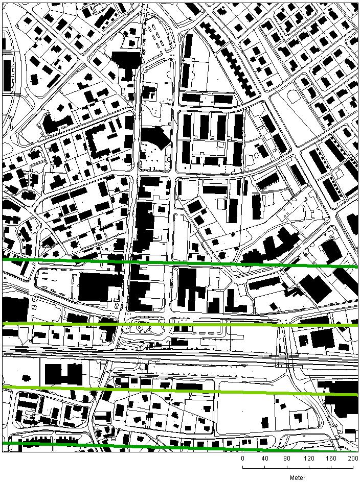1.9 STÖRNINGAR Järnvägen går mitt igenom tätorten och delar den i två. Den utgör även en stor del av planområdet, då dess störningar kommer att påverka eventuellt ny bebyggelse. 1.9.1 BULLER Bullernivån från vägtrafiken i tätorten uppgår till 52-63 db(a) och bullernivån från järnvägen uppgår till 75-90 db(a) (Banverket Västra Banregionen & Metron mätteknik, 2001).