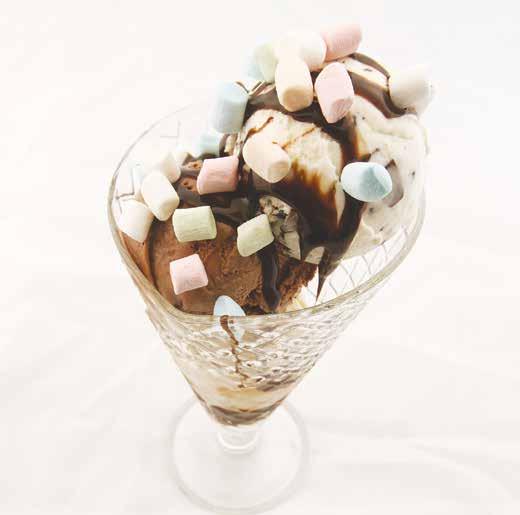 #29 Ekan Laktosfri choklad och kola GLASS: Tofuline kolaglass, chokladcookieglass & chokladmarsmallows SÅS: Chokladsås GARNERING: Minimarshmallows 85 GILLA OSS PÅ FACEBOOK