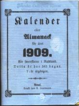 SOV: Alla böcker till försäljning. Uppdaterad oktober 2017 1 Kalender eller almanack för året 1909 Utg.