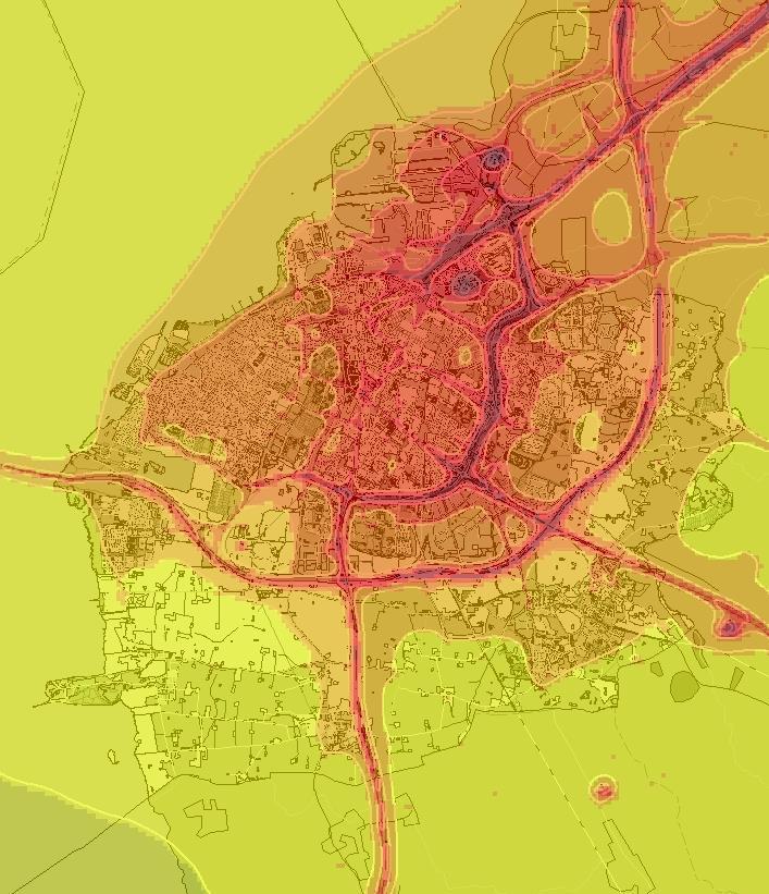 Beräknade halter (årsmedelvärde) av partiklar (PM 10 ) ligger på 14-18 g/m 3 i Malmös tätort (urban bakgrund). Kommunen genomför mätningar i egen regi.