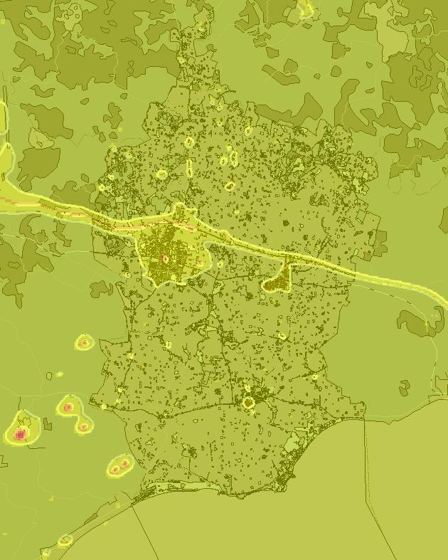 Beräknade halter (årsmedelvärde) av partiklar (PM 10 ) ligger på 13-14 g/m 3 i Skurups tätort (urban bakgrund) och 13 g/m 3 på landsbygden.