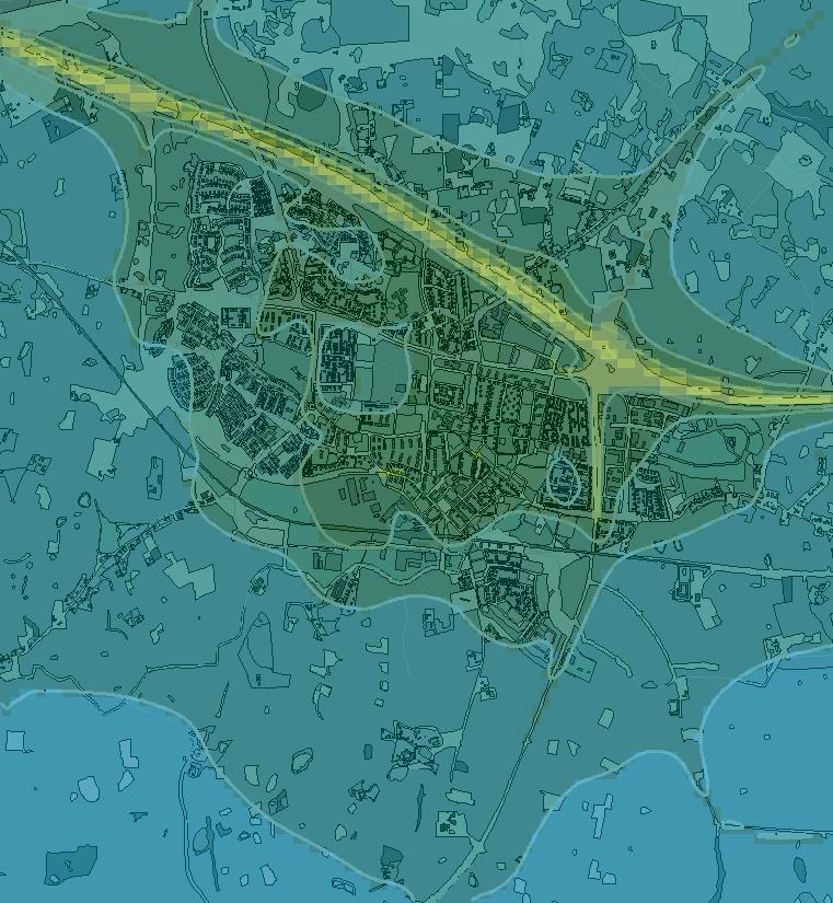 Figur 153 Beräknade årsmedelvärden av