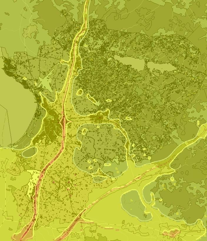 Beräknade halter (årsmedelvärde) av partiklar (PM 10 ) ligger på 14-15 g/m 3 i Ängelholms tätort (urban bakgrund) och 13 g/m 3 på landsbygden.