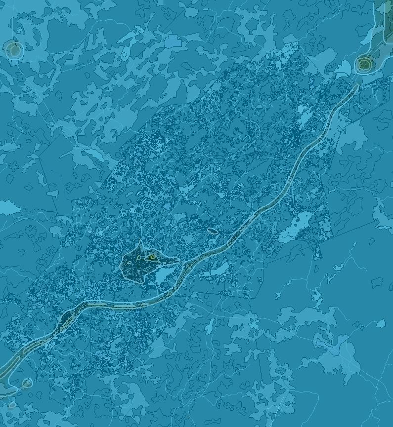 Figur 194 Beräknade årsmedelvärden av