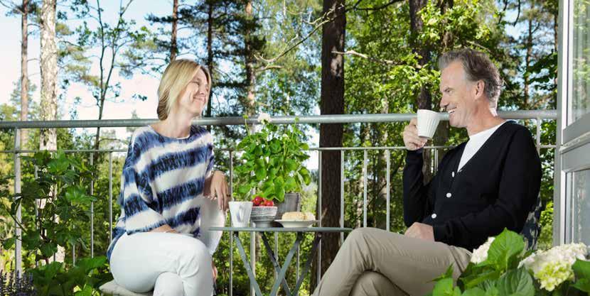 BALKONG STANDARDVAL Eluttag, vädringsarm, belysning TILLVAL 1. Inglasning av balkong i profilfritt utförande, Teknova profilfritt system SF25.