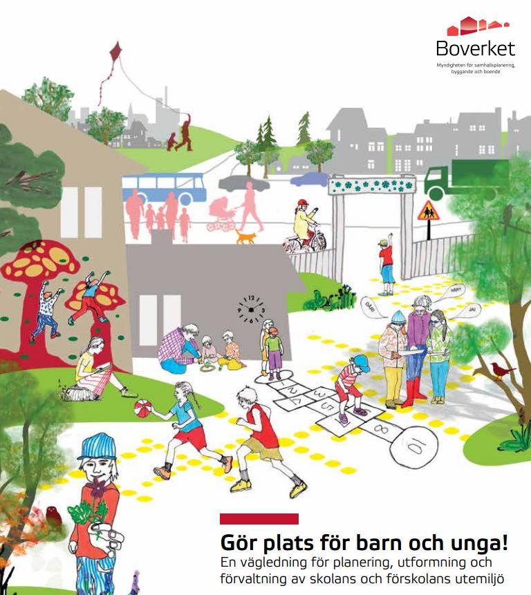Barns utemiljöer Boverkets nya vägledning om skolans/förskolans utemiljöer På skolgårdar eller förskolegårdar är det önskvärt med högst 50 dba ekvivalentnivå