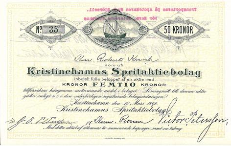 ef 350 Nr 74 Nr 75 Nr 76 Fabriks AB Sulfitsprit, kr, 1916, Stockholm, GA.