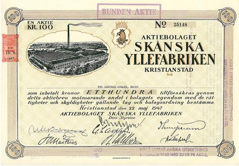 ef Nr 117 Skofabriken Sture, AB, 500 kr, 1916, Örebro, GA.