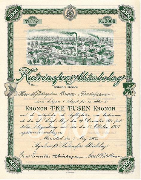 Vulcans Tändsticksfabriks AB, 1 000 kr, 1904,