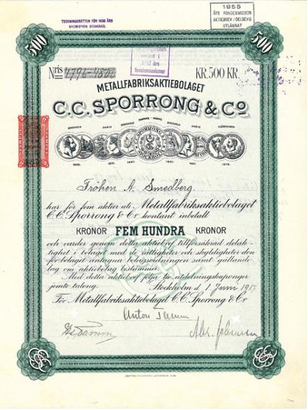 1274, bild Nordiska Kullager AB, 1 000 kr, 1918, Göteborg, GA.2956, dek.