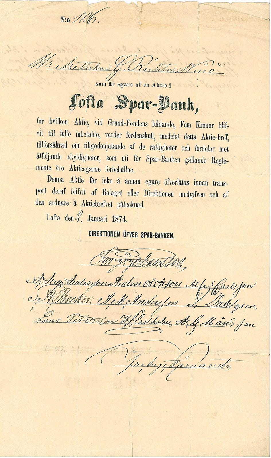 Nr 20 Smålands Enskilda Bank, 500, 1917, Jönköping, GA.3990, bild, utst. Greve Clarence von Rosen, riss Stockholms Enskilda Bank AB, kr, 1946, Stockholm, GA.4104, bild, kv.