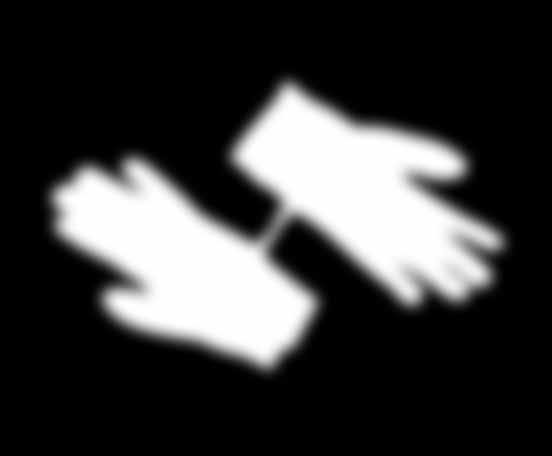 Handflata: syntetiskt skinn med ergonomisk stötdämpande gel Laminerat foder med membran Utsida: