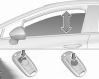 Nycklar, dörrar och fönster 43 Tryck på z för att deaktivera dörrens elektriska fönsterhissar. Lysdioden tänds. För att aktivera trycker du på z igen.