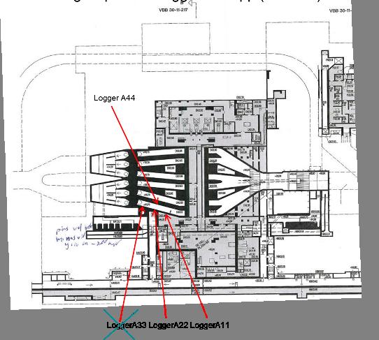 Potentialloggrarna är monterade på inloppssidan) i kylkanal 441.L12 i O3.