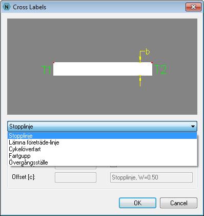 Skapa korsningsmarkering Ribbon / Palette: Naviate Väg / Trafik Tool Palette/Tab: Naviate Trafik / 00.