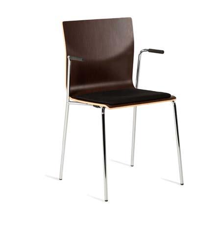 Grå/valnöts melamin Klädd sits 1320 1740 85 cm 330 48 cm 48 cm 46 cm Menu karmstol Stapel- och kopplingsbar karmstol för