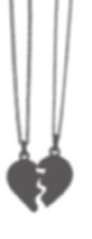 Forever Necklace Halsband med tvådelat och silverfärgat hjärta som går att