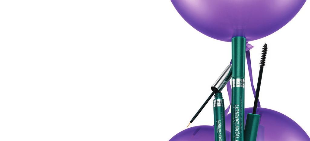 Modellen använder Hyper Stretch Mascara 24306 Black, Perfect Fusion Foundation 26593 P o r c e l a i n.