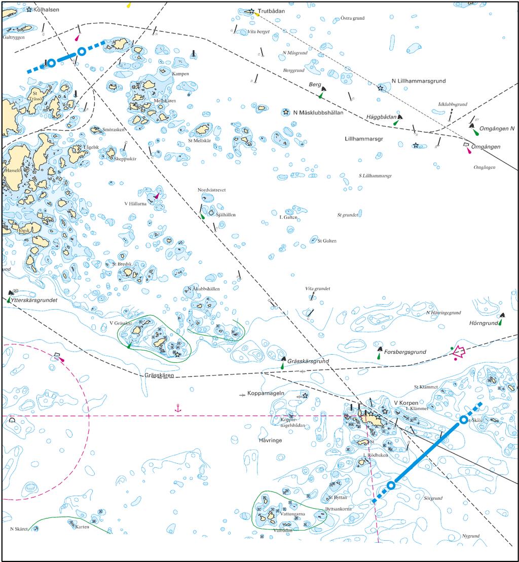 St8 - r Mellskärsleden 1 ) Mellskärsleden N 58 40,75 N 017 11,05 E 58 40,90 N 017 11,80 E 2 ) Mellskärsleden S 58 35,30 N 017