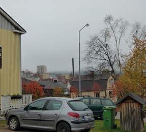 I området finns villor och egnahem från första hälften av 1900-talet framtill 1960-talet.