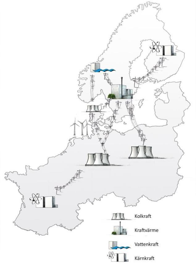 En ytterligare grundläggande skillnad i hur man beräknar påverkan på kraftsystemet är valet av den geografiska avgränsningen för elsystemet.