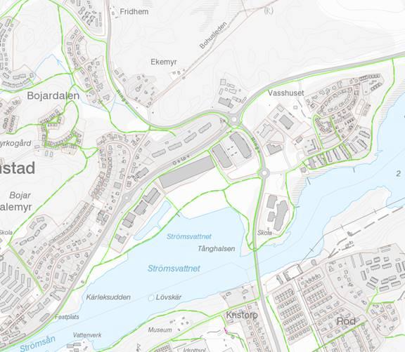 Detaljplan för Del av kv Sadelmakaren Gatunät och trafik Sadelmakaren 16 nås idag från huvudgatan Ringvägen via lokalgatan Ryttargången.