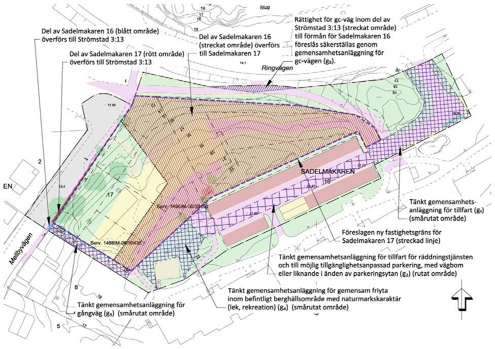Detaljplan för Del av kv Sadelmakaren Fastighetsrättsliga frågor Genomförandet av en detaljplan innebär oftast att fastighetsbildning måste ske.