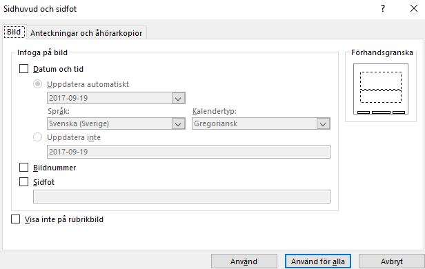 7 Sidnumrering Skapa ett dokument och