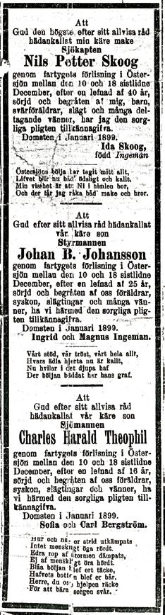 Nu många helsnin gar till dig från Joel. hälsa Olof o Gustav från oss båda Skriv till Danemark" Joel Andersson 1912, 20 år, ombord på Avance.
