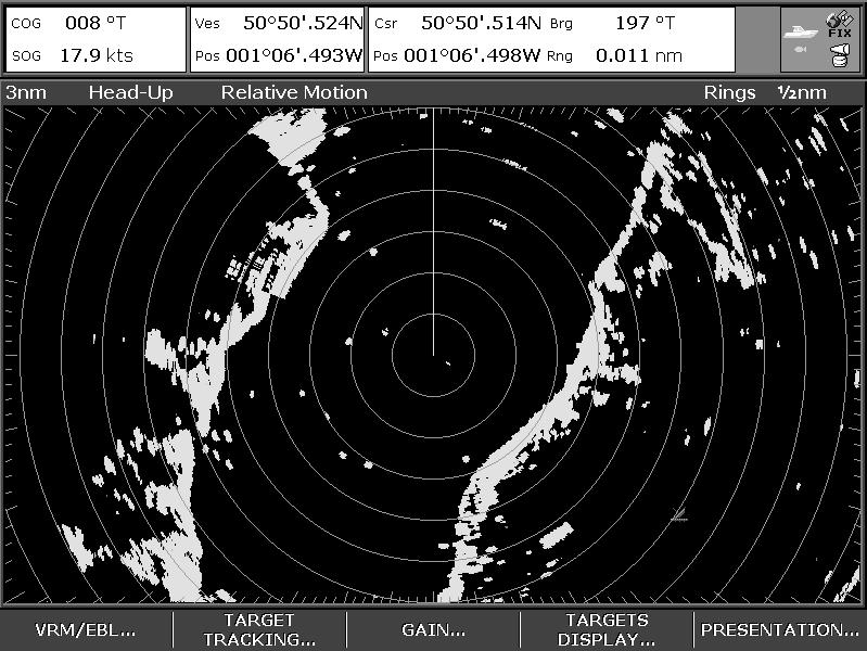 Störningar Störningar kan uppstå om två båtar utrustade med radar seglar inom räckvidd för varandras radar.
