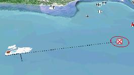 5.2 Waypointvisning i olika applikationer I plotter- och radarfönstren visas en