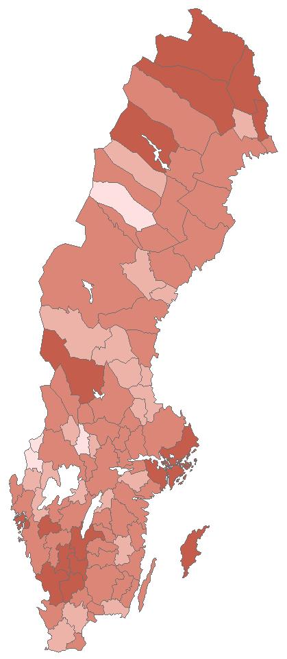 Andel sysselsatta 20-64 år 0,36-0,40 0,41-0,50 0,51-0,60