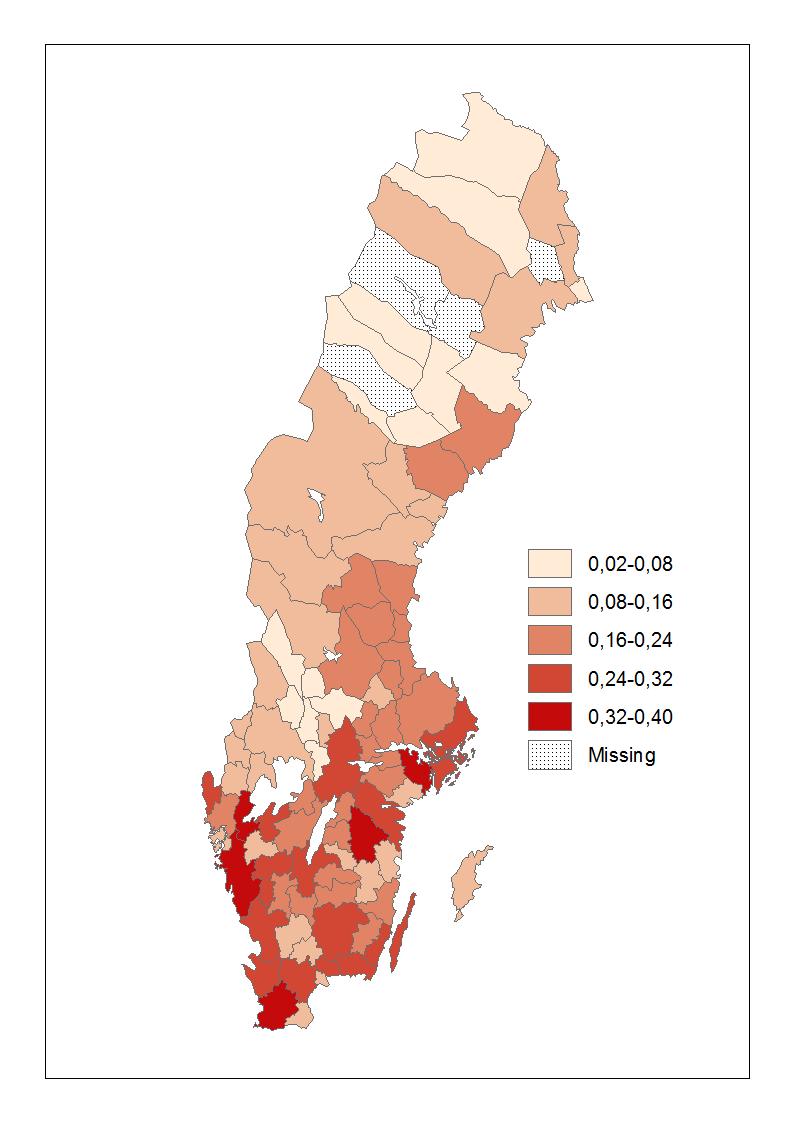 Segregation 2011 Förändring