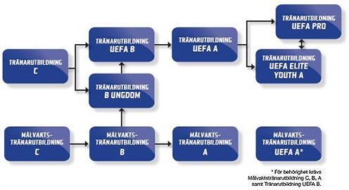 Svenska Fotbollförbundets Tränarutbildning Fr o m januari 2015 införs en ny nationell barn- och ungdomstränarutbildning, Tränarutbildning C och Tränarutbildning B Ungdom som bygger på SvFF s