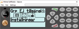 På operatörens dator finns ett användarvänligt gränssnitt med enkla tydliga knappar för sändning och lyssning, förutom det dyker även en virtuell bild upp av den anslutna radion.