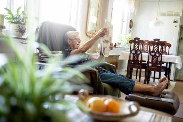Jag fick reda på boendet genom mina pensionärsföreningar och ställde mig i kö direkt när jag hörde att huset skulle byggas. Jag stod nog i kö ca 1 år innan jag fick flytta in.