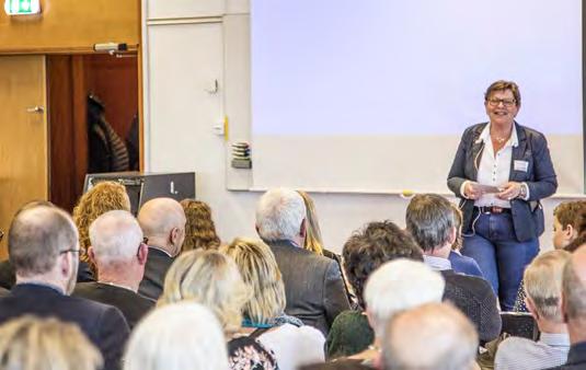 Kommunstyrelsens ordförande Anci Magnusson höll ett engagerat anförande och gladdes