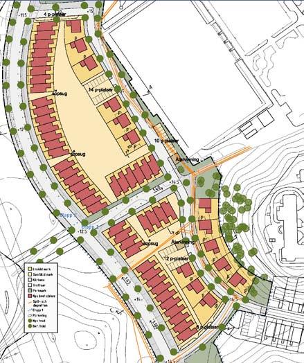 Bebyggelseförslag för bostäder Inom området föreslås urbana enbostadshus. Ett urbant enbostadshus är en hustyp med små mått, men som kan erbjuda boende markkontakt genom en egen uteplats.