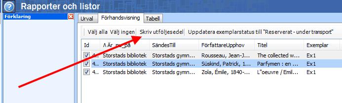 streckkod, låntagarnamn, låntagarstreckkod, ResNr och service-id (som är ett systemgenererat IDnummer).