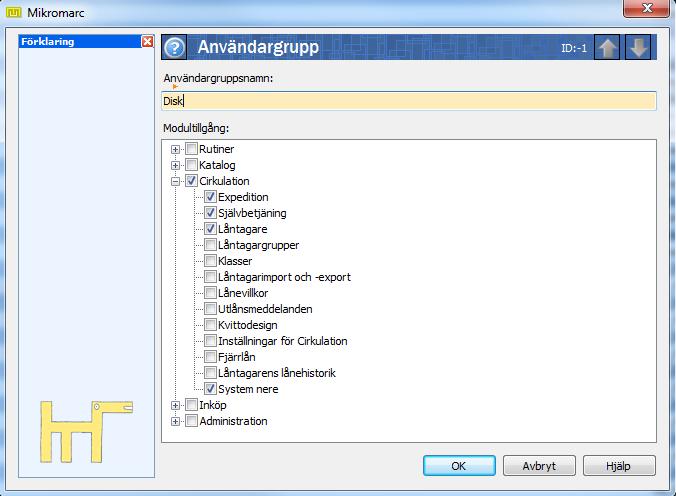 17 Namnge den nya användargruppen i avsett fält.