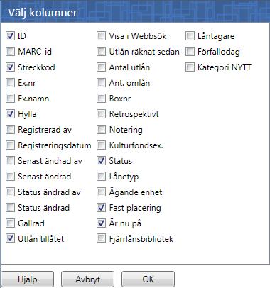 bort eller bocka för alternativet Dölj gallrade exemplar.