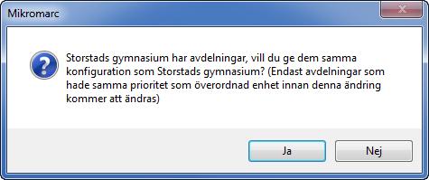 Såvida personalen inte har för vana att logga in mot avdelningar (detta görs i praktiken endast om avdelningen har en egen lånedisk) spelar det ingen roll om du svarar Ja eller Nej på denna fråga.