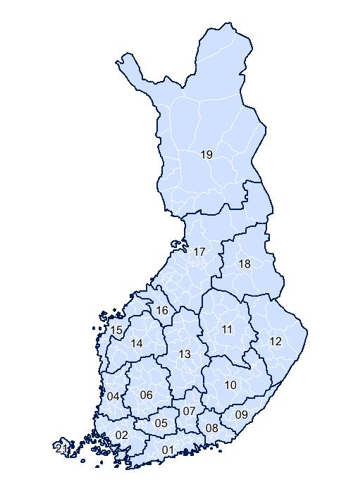 Kommuner och landskap 1.1.2017 311 kommuner varav 16 på Åland.