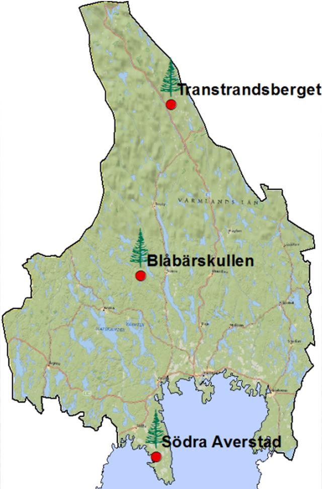 Lokal Mätningar i länet 2015/2016 Trädslag Öppet fält