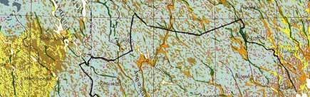 Figur 3-1. Översiktskarta över de geologiska förhållandena i Västernorrlands län. Källa: Atlas över Sverige.