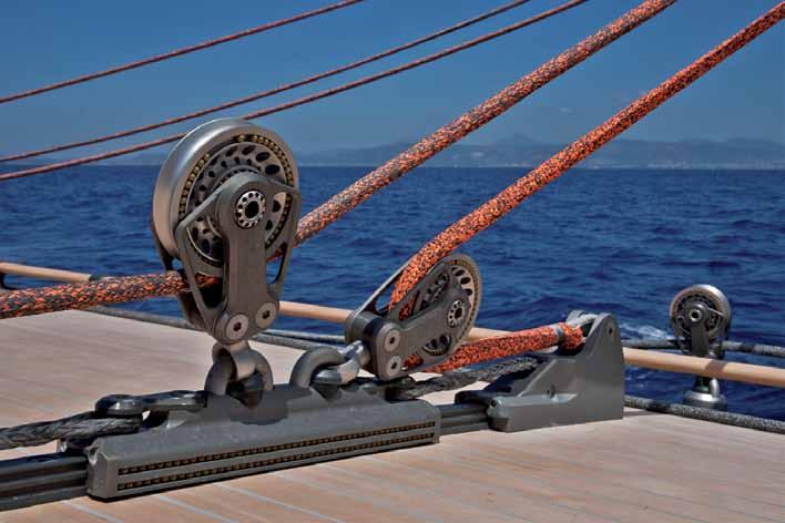 Specialsystem On Deck Control Systems Lewmar Custom Mainsheet and Genoa systems are ideal for yachts from 21m (70ft) to 47m (140ft) in length.
