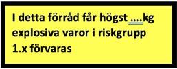 22 Checklista FÖRRÅDET DINA ANTECKNINGAR Har förrådets väggar och dörrar rätt brandskydd? Förvaras alla fyrverkerier i förrådet när butiken är stängd?